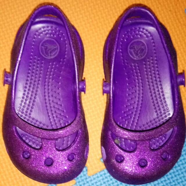 preloved crocs baby gliter