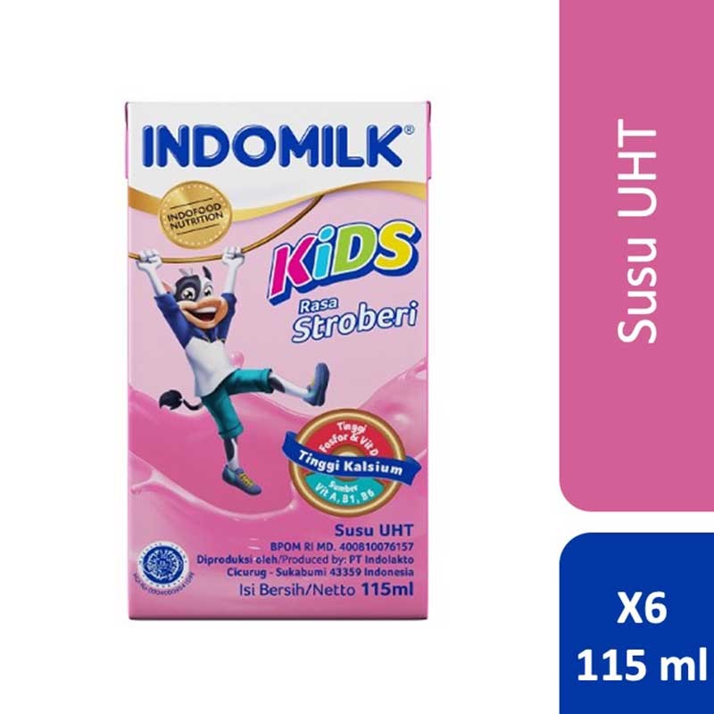 

INDOMILK UHT Kids Strawberry 6x115ml