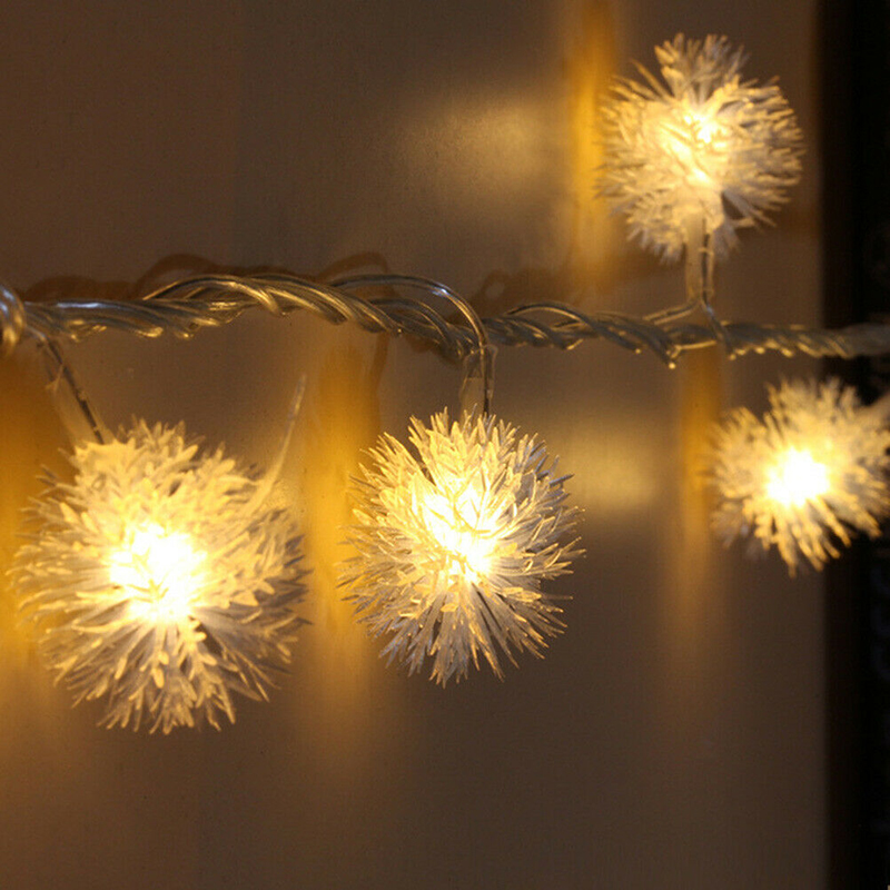 (1.5 / 3 / 6m Ins Lampu String Desain Dandelion Untuk Dekorasi Pesta Natal / Taman / Indoor