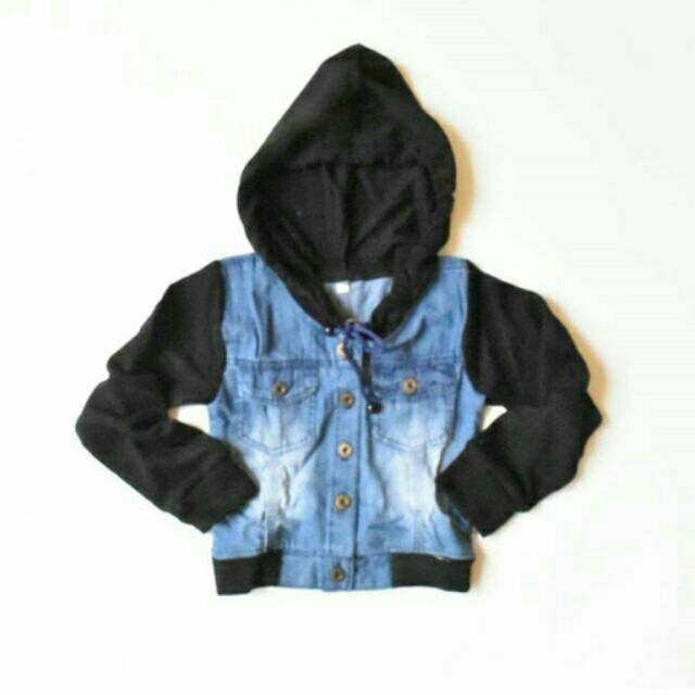 Vest jeans jacket hoodie