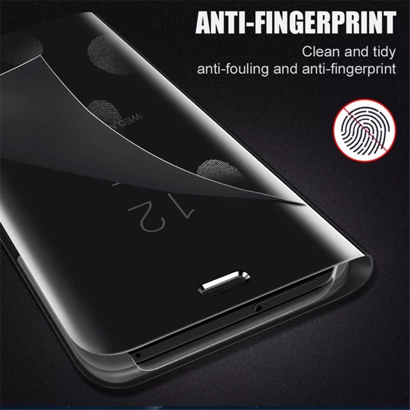 SAMSUNG A04S A03S A01 A2 A01 CORE A20 A30 A70 A70S A80 Flip Cover Clear View Case Mirror Standing Auto Lock