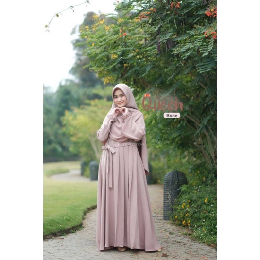 Queen Series, Gamis Dress Set bahan Premium Royal Queen