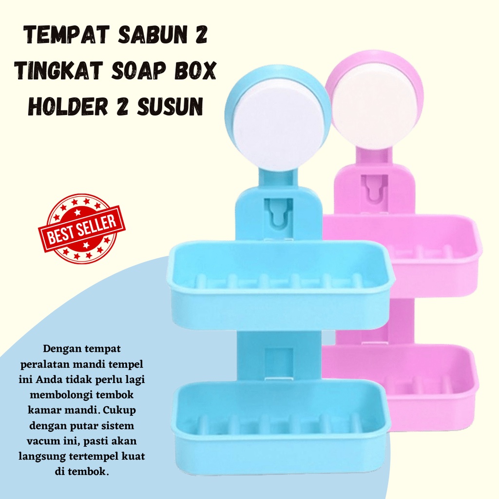 TERBARU!! Tempat Sabun 2 Tingkat Soap Box Holder 2 Susun