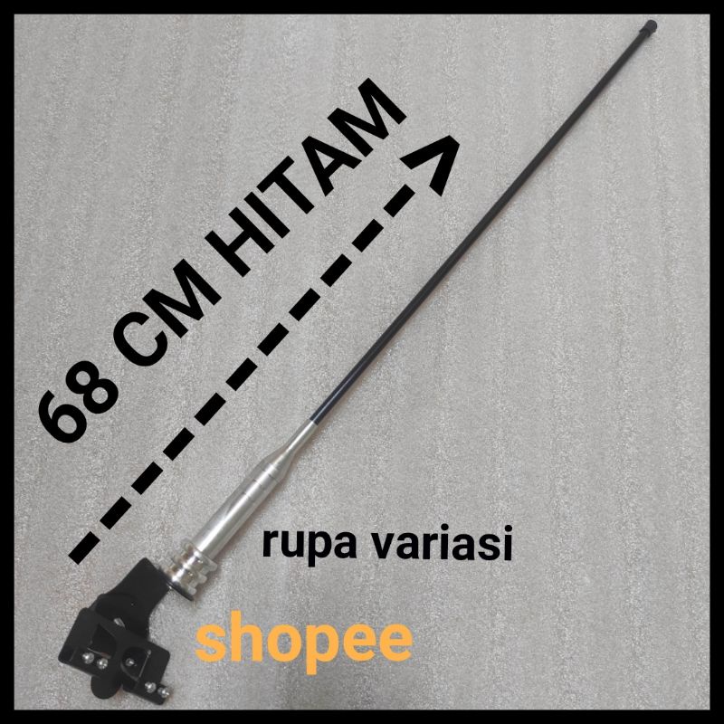 Antena antenna variasi jepit kap mesin dan bagasi belakang mobil motor universal DX chrome crome hitam tiang bendera