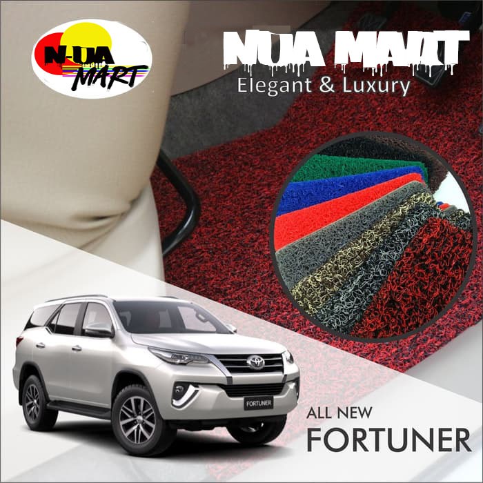 Karpet Mobil Mie Bihun TOYOTA ALL NEW FORTUNER VRZ 2018 Full Bagasi Bahan 1 Warna Alas Kaki Full Int