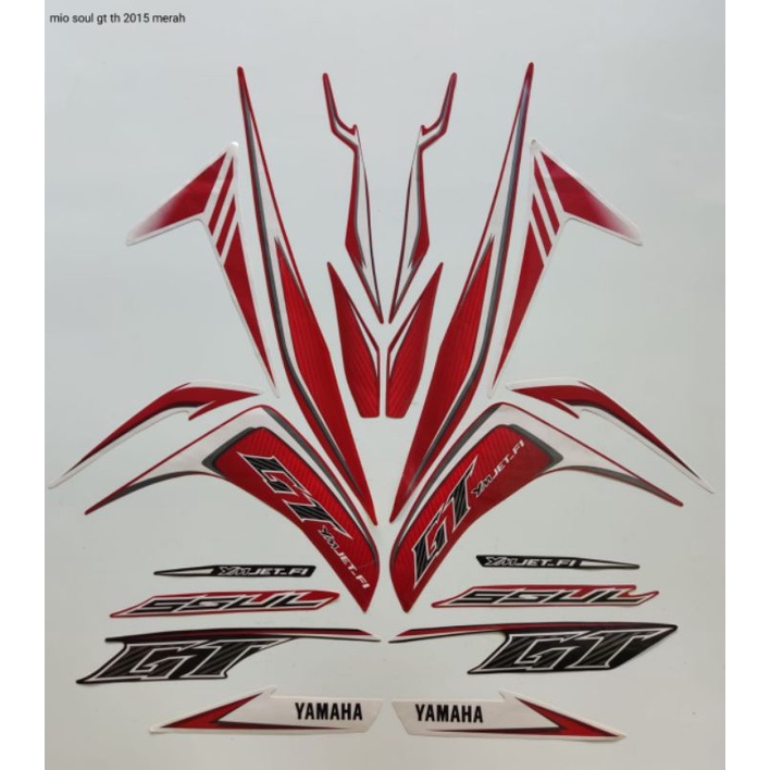Striping mio soul GT 2015 merah, striping yamaha mio soul GT 2015 merah terbaik COD