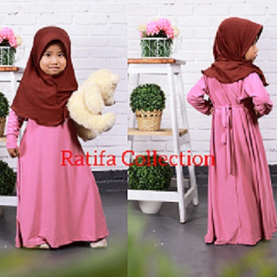 Gamis  Anak Jersey Umur 3Tahun sampai4tahun|By Ratifa collection