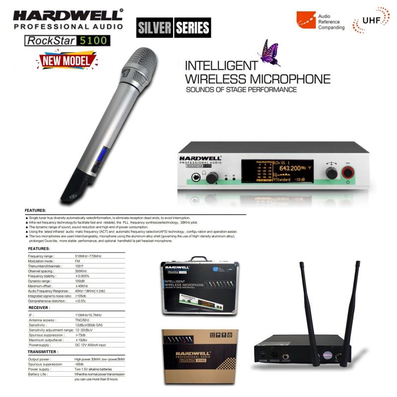 MIC WIRELESS HARDWELL ROCKSTAR 5100 SINGLE ORIGINAL HARDWELL