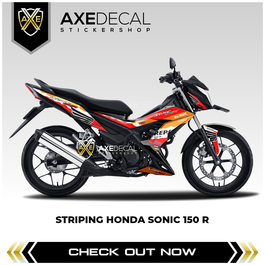 Striping Honda Sonic 150 R Motif repsol / Stiker Motor List Variasi Honda Sonic