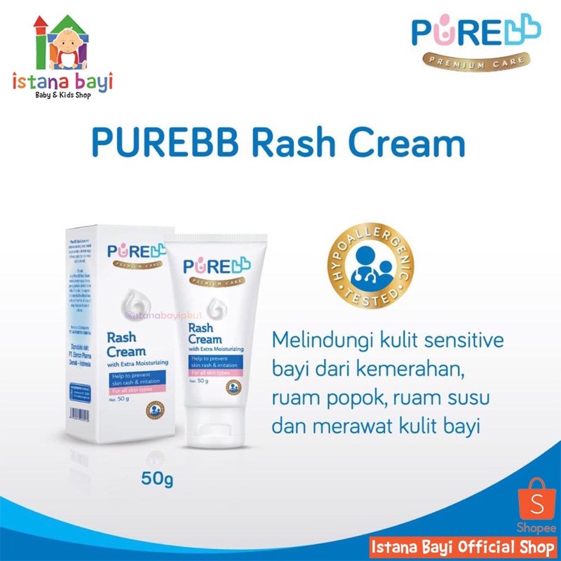 Purebb Rash Cream 50 gr - krim ruam bayi