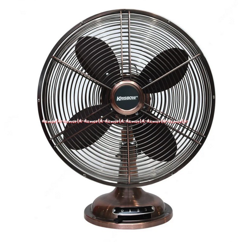 Krisbow Kipas Angin Meja 14inch Desk Fan Design Retro Tembaga Klasik Model Classic