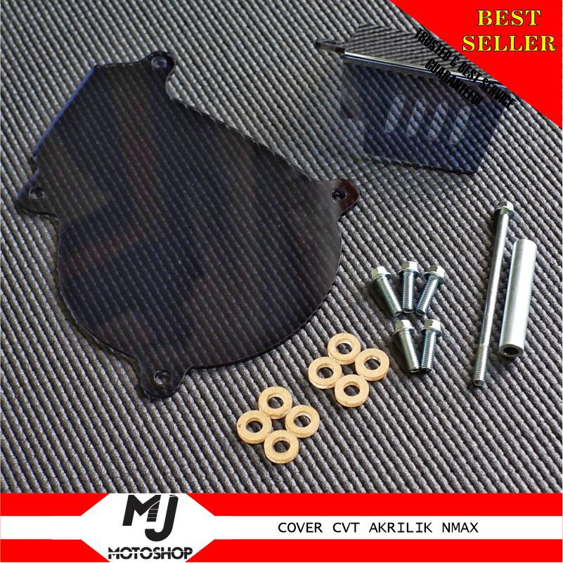 COVER CVT TUTUP KIPAS NMAX AEROX AKRILIK TRANSPARAN - BONUS BAUT & SPACER