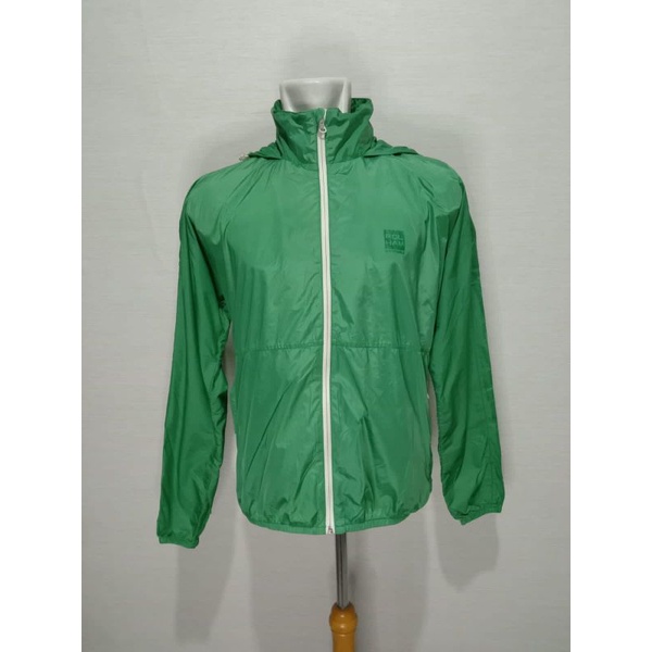 Jaket running Polham packable hijau