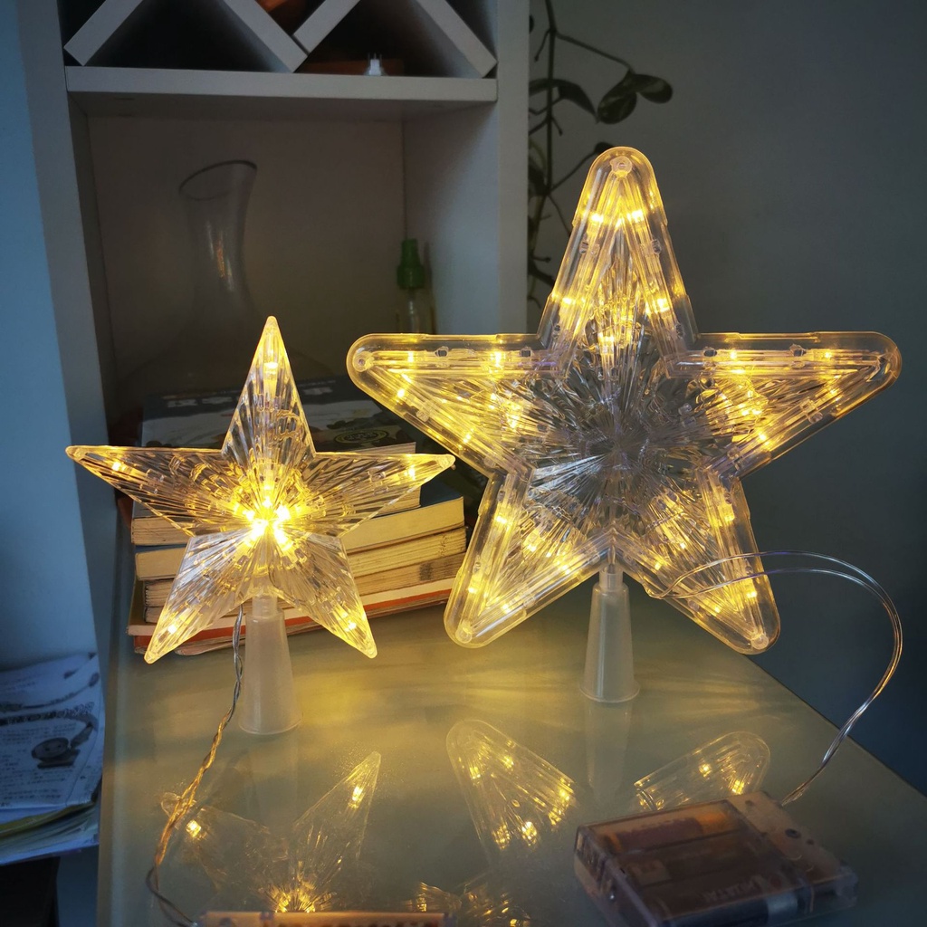 1Pc Color Changing Flashing Waterproof Five-pointed Star LED Light For Christmas Tree Top Decor