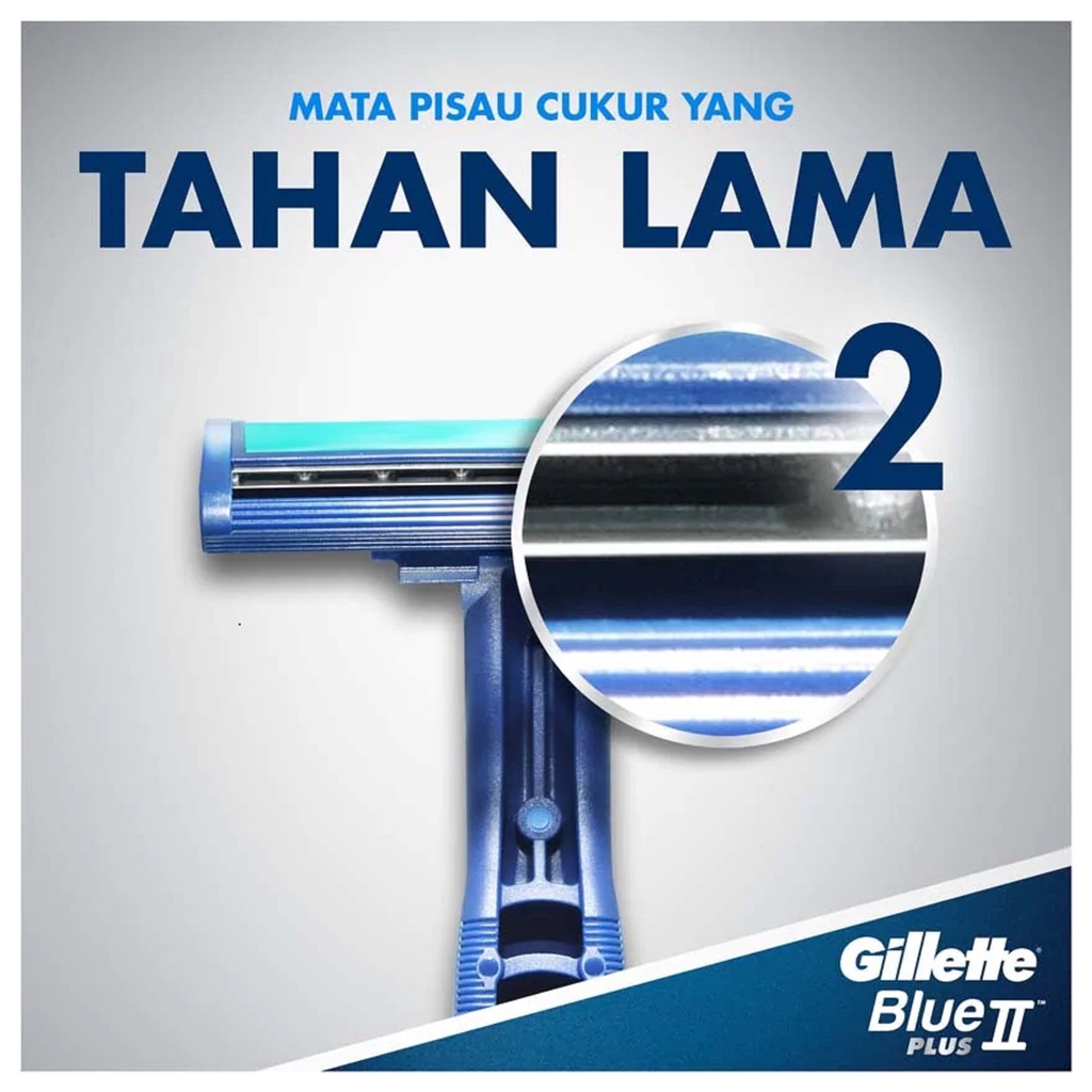 Alat / Pisau Cukur / Cukuran Kumis / Jenggot / Bulu Gillette Blue II Plus