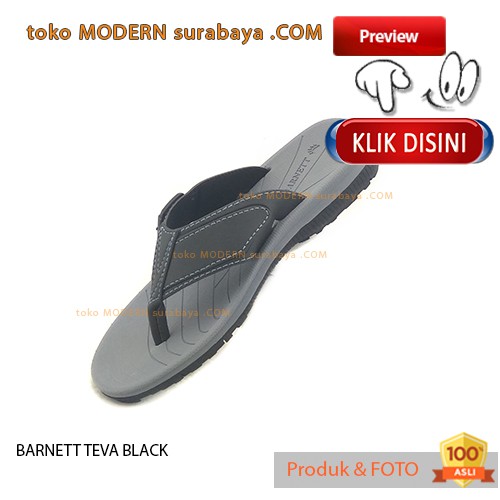 BARNETT TEVA BLACK Sandal Pria Sandal Jepit Flip Flop