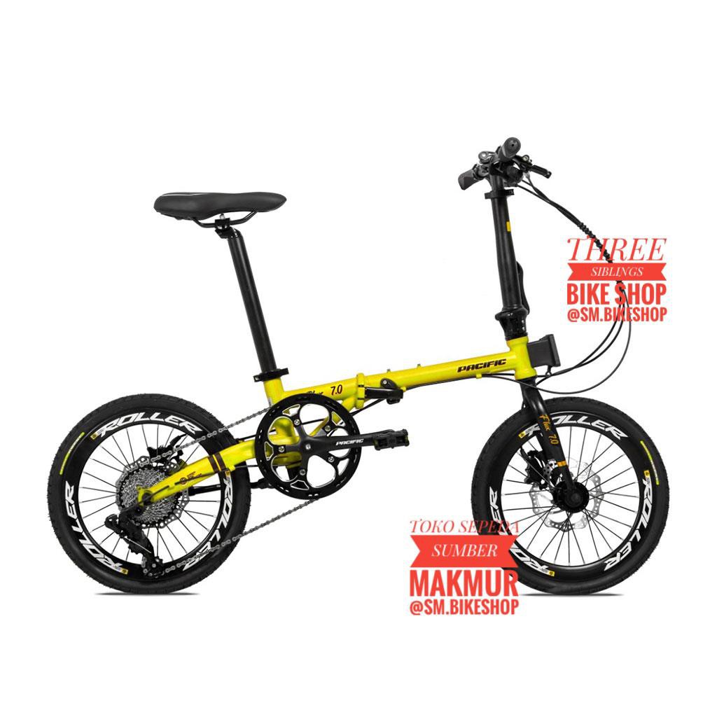 SEPEDA LIPAT PACIFIC FLUX 7.0 16 INCH YELLOW HYDRAULIC
