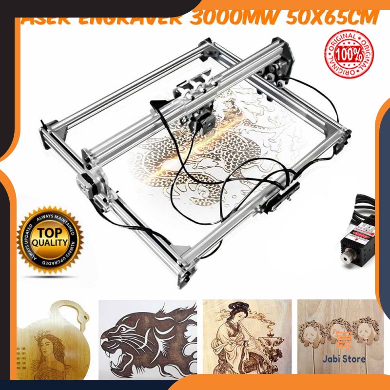 Mesin Grafir Engraver Printer CNC 3018 Pro 3D Ukir Laser Engraving Gravir Alat Cutting Akrilik Listr