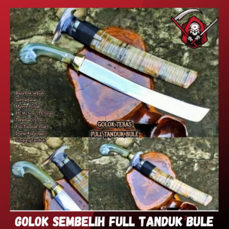 PISAU KERJA/KEBUN SERBAGUNA FULL TANDUK BULE