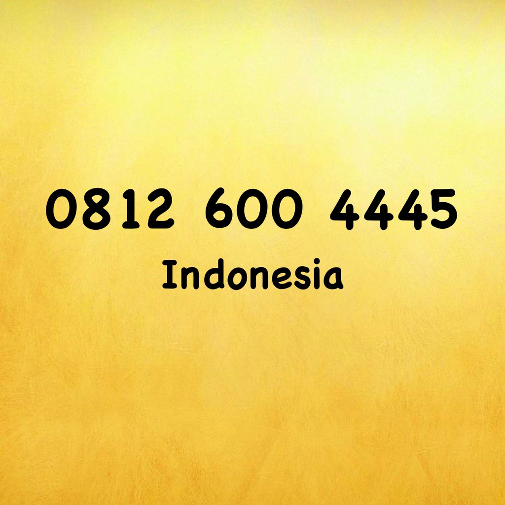 Nomor Cantik Simpati 11 Digit Urut Tangga - 44 - 45 - 0812 600 4445