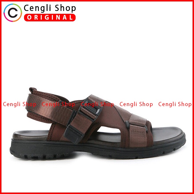 SANDAL SLIDE PRIA CARDINAL ORIGINAL SLINGBACK CASUAL ASLI COKLAT CA11