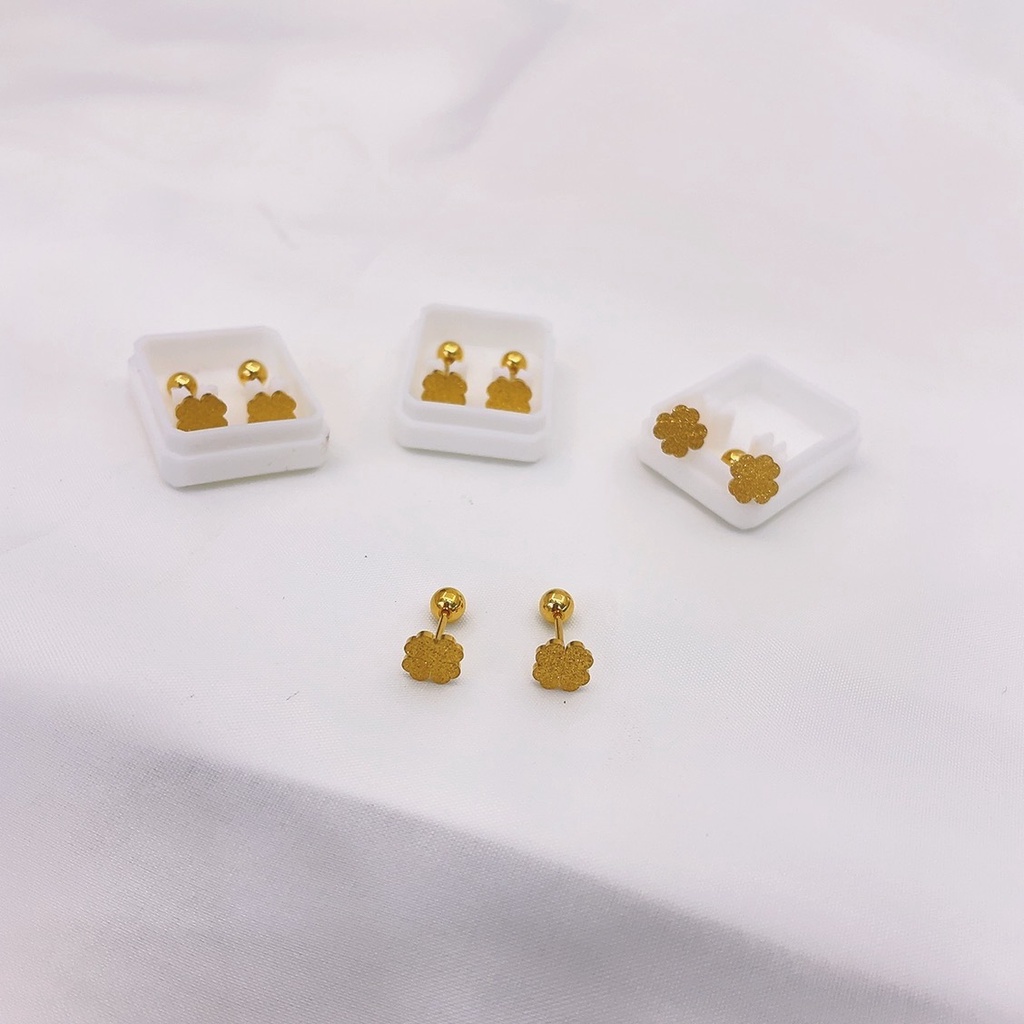 Indah Anting Mini Bunga Frosted Anting-Anting Baja Titanium Tahan Warna Tidak Luntur Bunga Kecil Anting Anting Anting Anting Gadis Hadiah Grosir