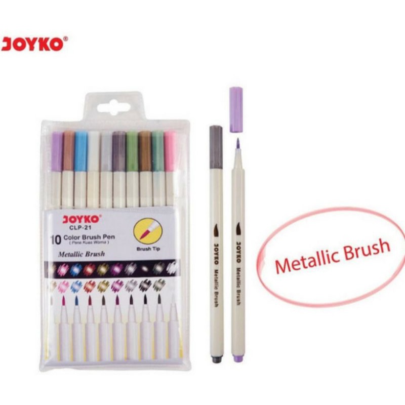 

Joyko Color Brush Pen CLP-21 - Kuas Warna Metalik
