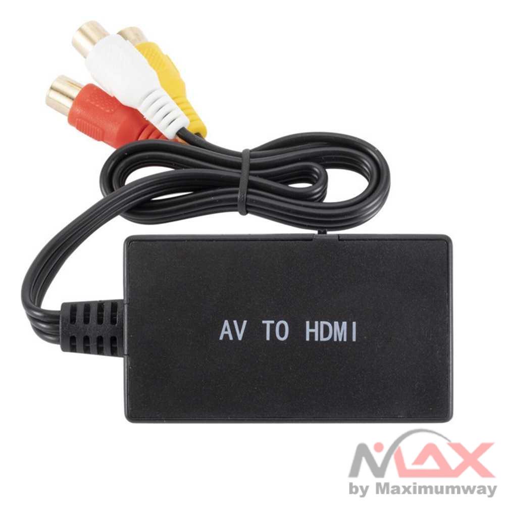 Sheingka Video Audio Konverter AV RCA to HDMI Adapter 1080P - S2022 Warna Hitam