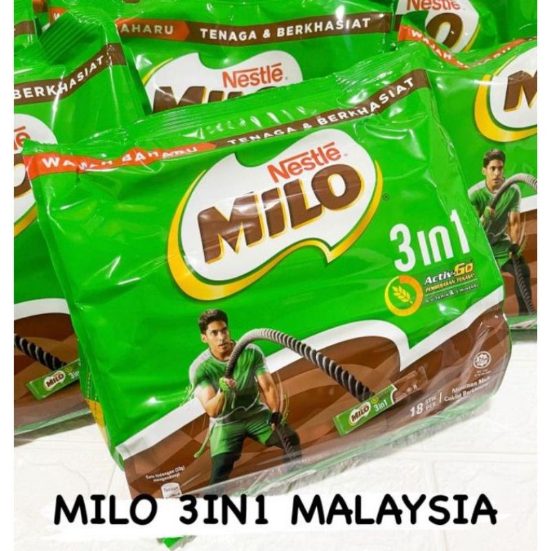 

MILO nestle STICKS import MALAYSIA 3 IN 1 ISI 18 STIK