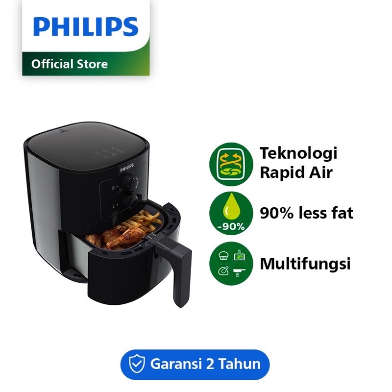 Jual AIR FRYER PHILIPS HD9200 Black Garansi resmi / goreng tanpa minyak