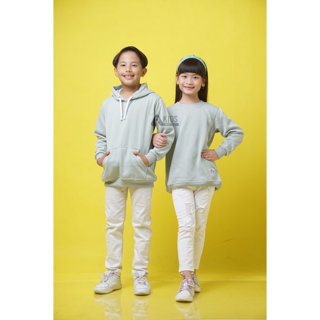 Hoodie Anak Polos Laki-laki / Perempuan ArhighresKids Unisex Fleece Tebal