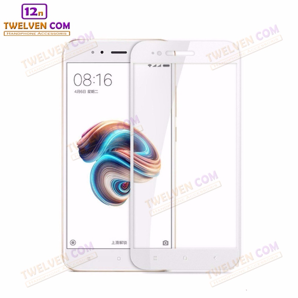 [FLASH SALE] zenBlade 5D Full Cover Tempered Glass Xiaomi Mi A1 / Mi 5X - White