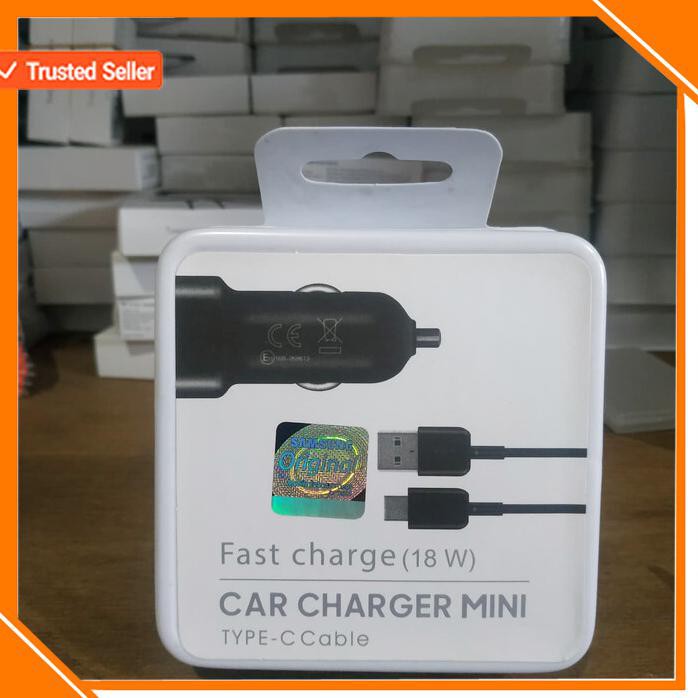 ACC HP CHARGER MOBIL SAMSUNG 18W TYPE C CAR CHARGER SAMSUNG S10 S9 NOTE 9 8