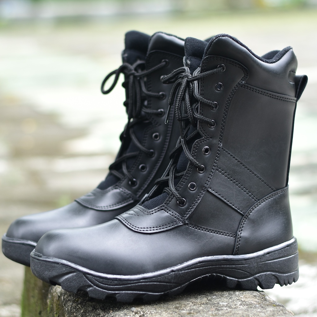 SEPATU DINAS PDL PDH TNI AD POLRI POLISI SATPAM SECURITY SAFETY SAFTY SHOES PRIA LAPANGAN RESLETING