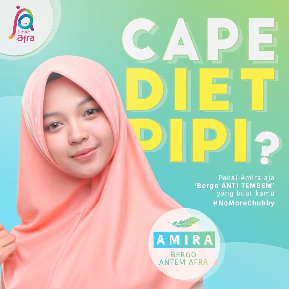 Kerudung Afra Bergo Amira Bahan Kaos Adem Hijab Instan Untuk Dewasa Pet Antem Jumbo