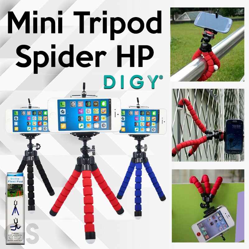 Harga special Murah  Holder  Tripod Mini Spider dan Holder Lipat V cute warm worm tripod ulat g3 rin