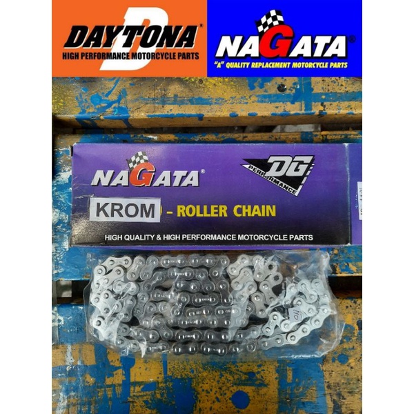 rantai chain nagata daytona 428 panjang 130 & 140 chrome