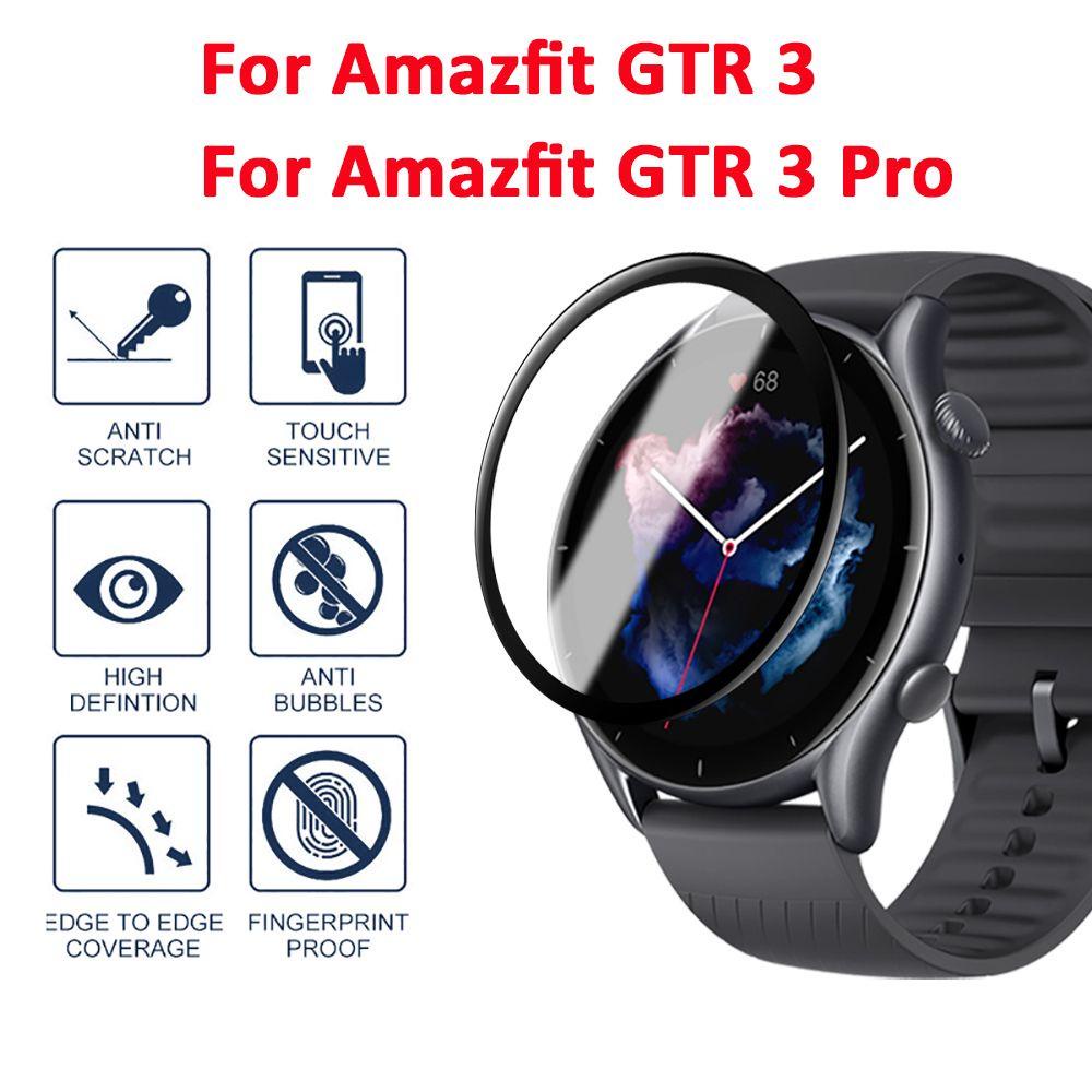 POPULAR Populer 2Pcs Film Aksesoris 3D Tepi Melengkung Pelindung HD Untuk Amazfit GTR3/GTR3 Pro