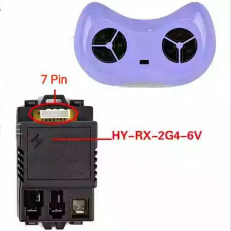 Receiver+Remot Control HY-RX-2G4-6V (Modul PCB) Mobil Mainan Aki