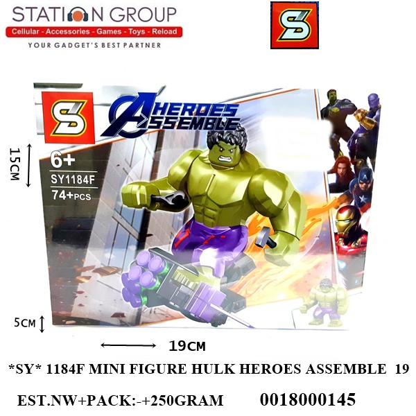 SY 1184F MINI FIGURE HULK HEROES ASSEMBLE  19 - MAINAN ANAK MURAH