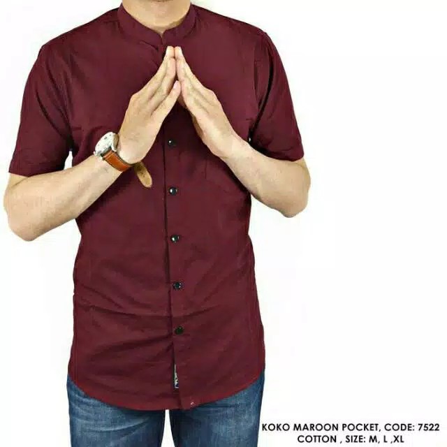 Kemeja polos lengan pendek poplin 40s