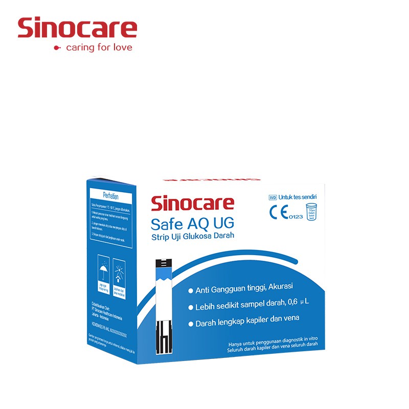 Sinocare Safe AQ UG strip uji gula darah