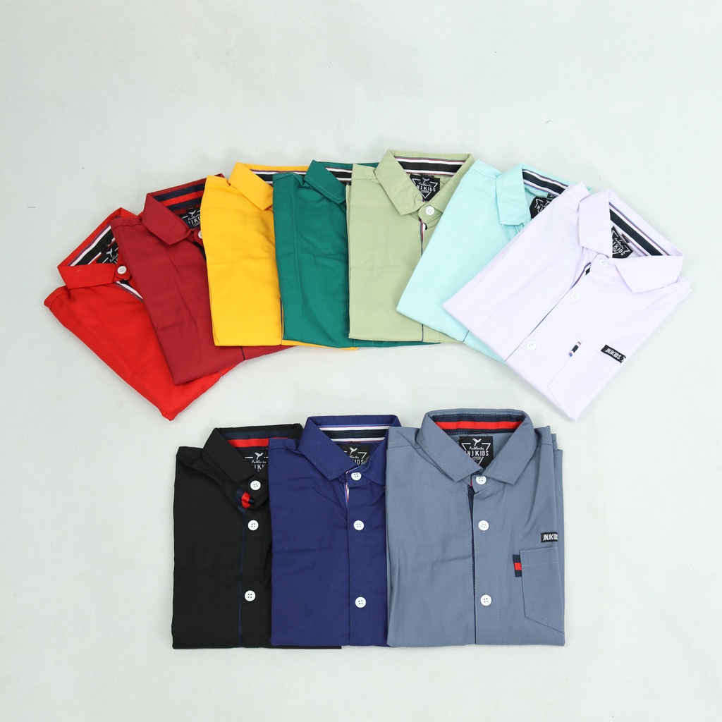 KEMEJA ANAK PRIA POLOS PANJANG MODERN