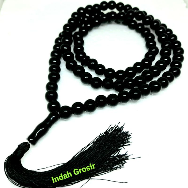 TASBIH BATU BLACK ONYX 10MM 99BUTIR ORIGINAL