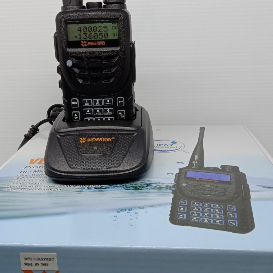 HT HANDY TALKIE WEIERWEI VEV-700WP DUAL BAND WATERPROOF