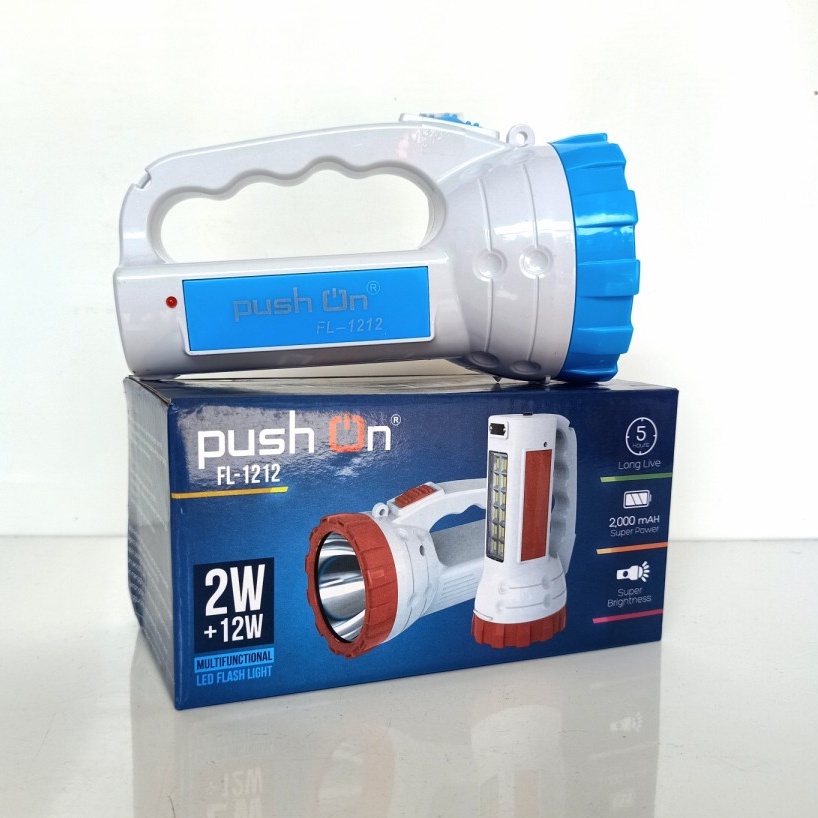 Senter Led Senter Led + Emergency PUSH ON FL-1212 Cahaya Terang