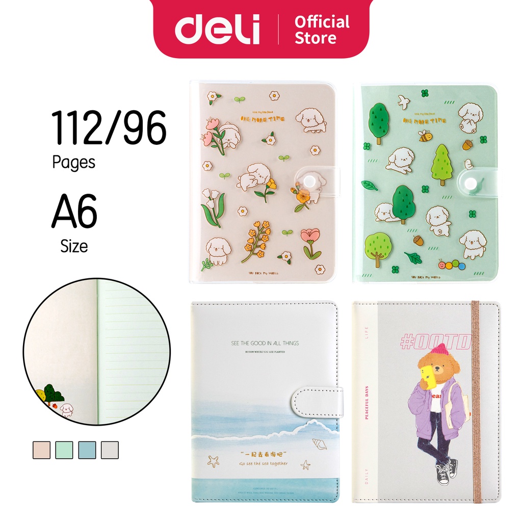 

Deli Leather Notebook / Buku Tulis Buku Catatan 96/112 Halaman Sampul Kulit Warna Pastel SZ027 SZ03X
