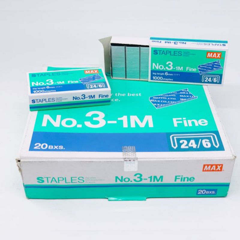 

ISI STAPLES BESAR MAX HD No 3 Original - MAX ISI NO 3 (1 Box Isi 20 Pak)