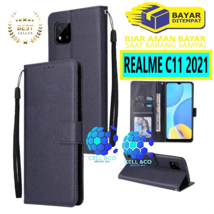 Flip cover REALME C11 NEW 2021 Flip case buka tutup kesing hp casing flip case leather wallet