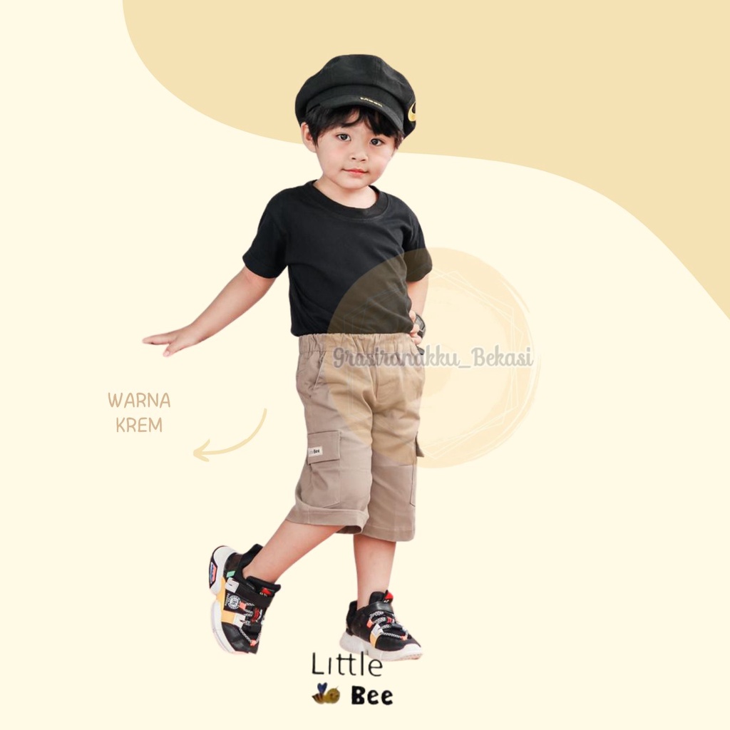 Celana Anak Cargo Pendek Littlebee Size 1-5Thn